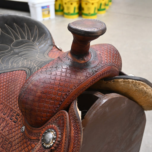 15" USED TOD SLONE ROPING SADDLE Saddles - Used Tod Slone