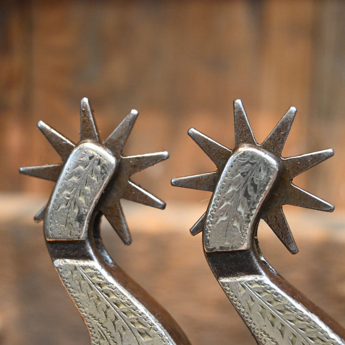 Rogers Silver Mounted 9pt. Spurs 2403 Tack - Spurs Brandt