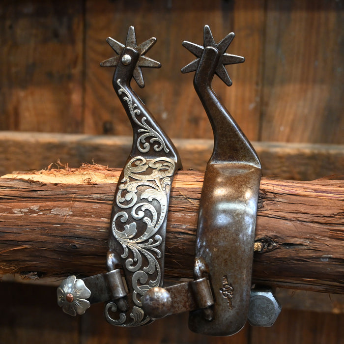 Josh Ownbey Silver Mounted 7pt. Spurs