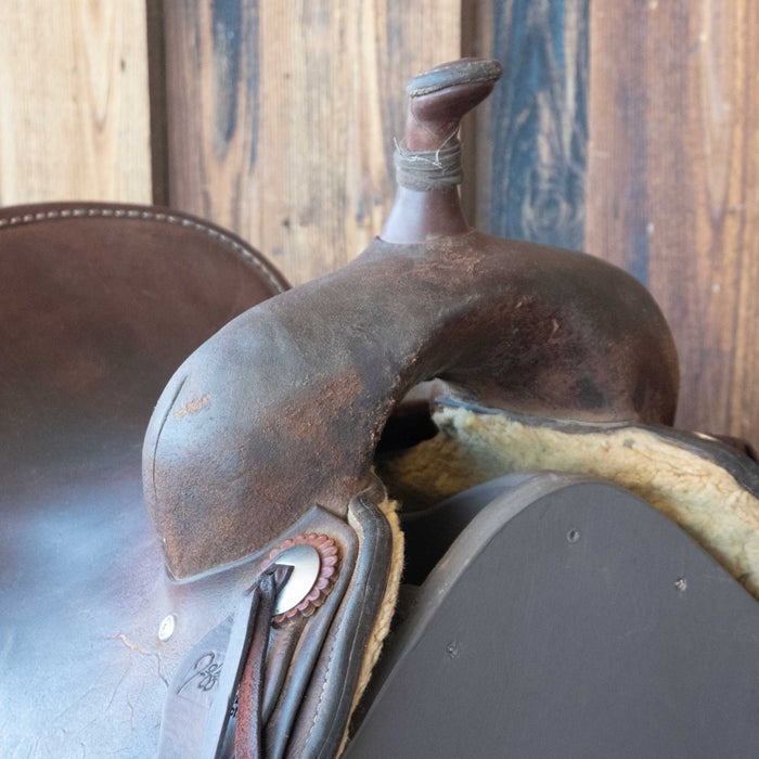 16" USED JEFF SMITH CUTTING SADDLE