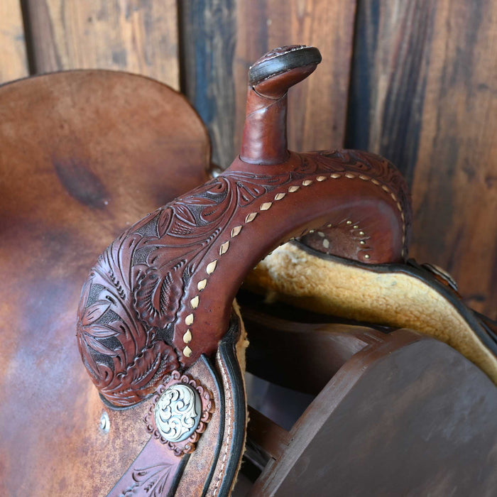 13.5" USED ROO HIDE BARREL SADDLE
