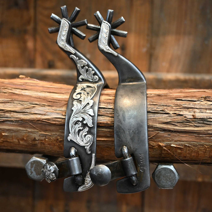 Tittor Silver Mounted 8pt Spurs