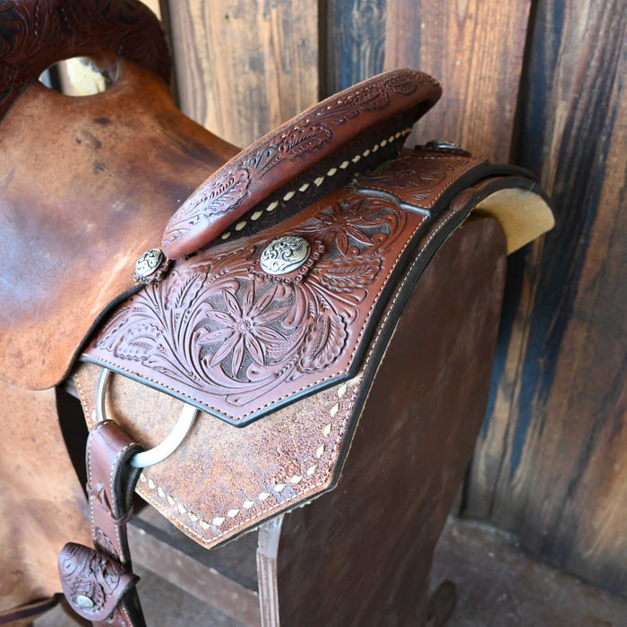 13.5" USED ROO HIDE BARREL SADDLE