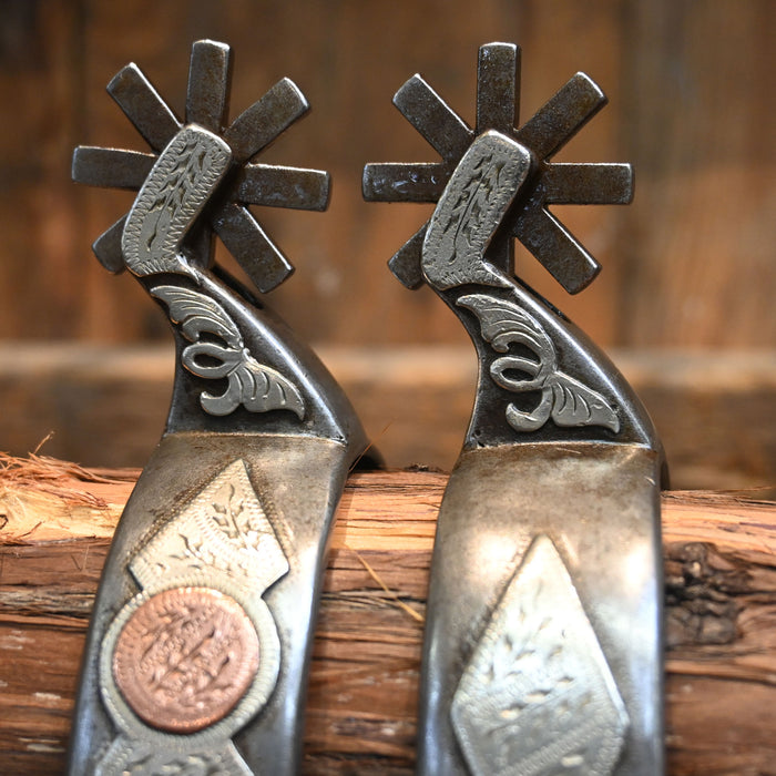 Jason Jarvis Silver Mounted 8pt. Spurs