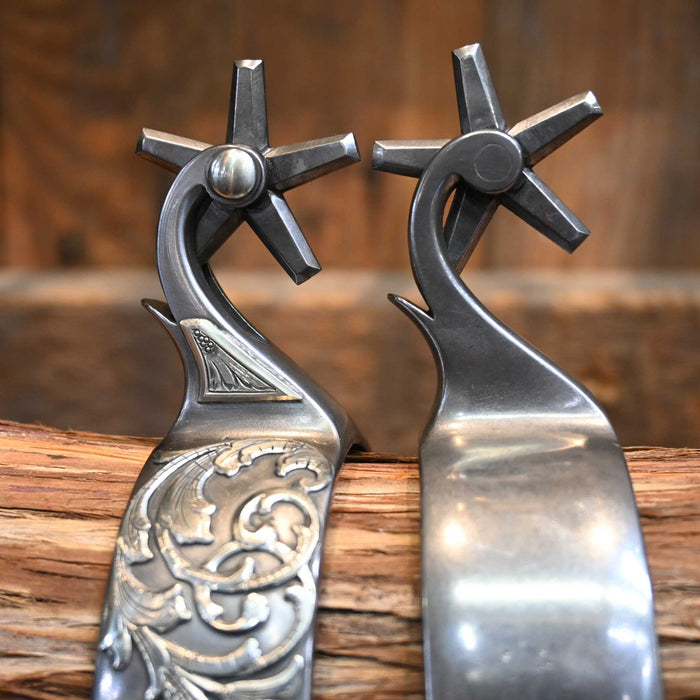 Cody Anthony Silver Mounted 5pt. Spurs
