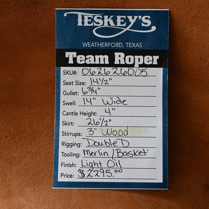 14.5" TESKEY'S TEAM ROPING SADDLE