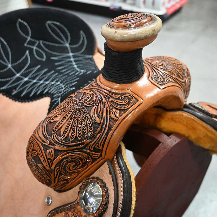 15" TESKEY'S TEAM ROPING SADDLE Saddles - New Teskey's Saddlery