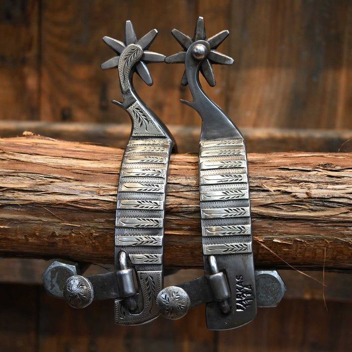Farkas Silver Mounted Bars 7pt. Spurs