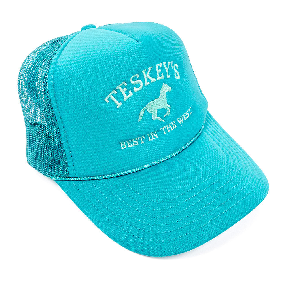 Teskey's Horse "Best in the West" Cap - Teal TESKEY'S GEAR - Baseball Caps Brandsma Promotions