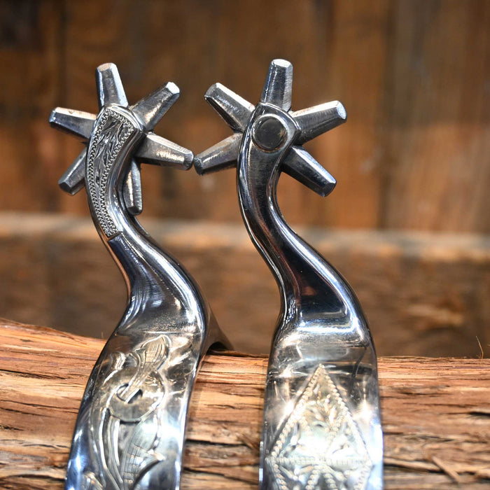 Reid Jones Silver Mounted 6pt. Spurs