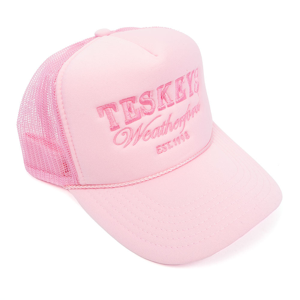 Teskey's Weatherford Cap -Pink TESKEY'S GEAR - Baseball Caps Brandsma Promotions