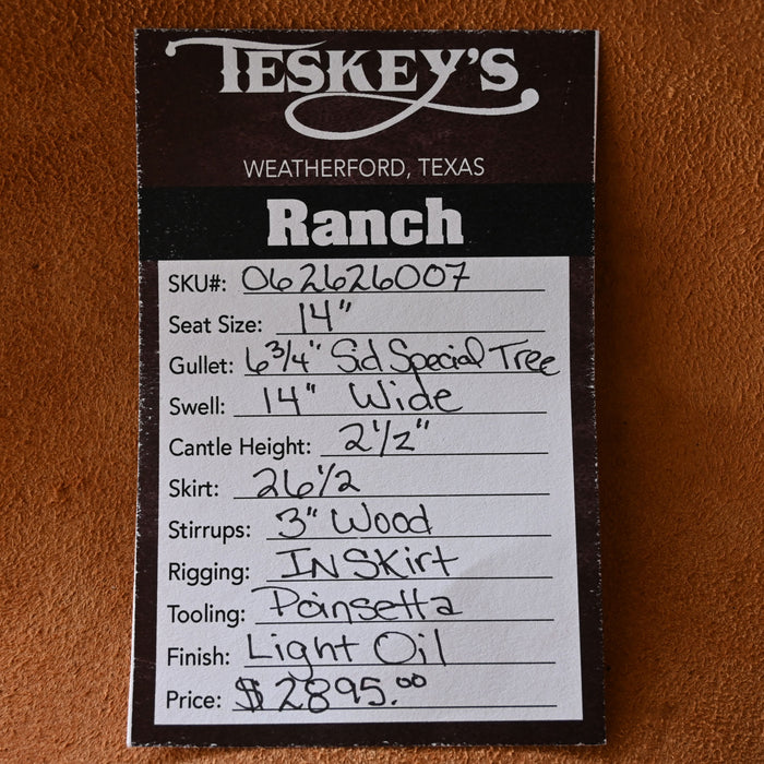 14" TESKEY'S RANCH SADDLE