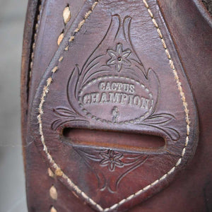 14" USED CACTUS CHAMPION TEAM ROPING SADDLE Saddles CACTUS SADDLERY   