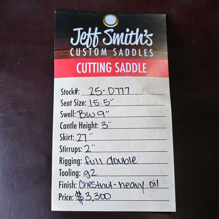 15.5" JEFF SMITH BUSTER WELCH CUTTING SADDLE