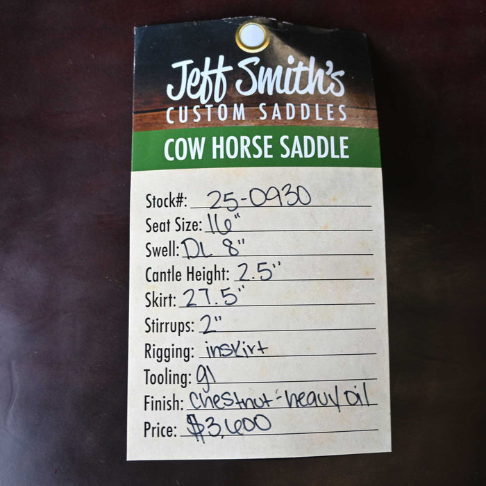 16" JEFF SMITH COW HORSE SADDLE