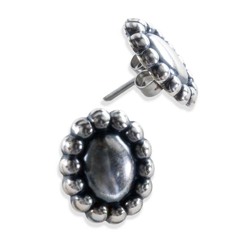 Beaded Button Stud Earrings WOMEN - Accessories - Jewelry - Earrings Sunwest Silver