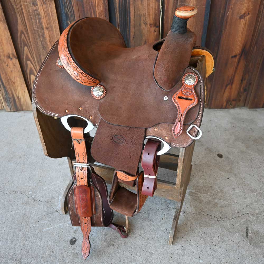 12.5" DEMO TESKEY'S ROPING SADDLE Saddles TESKEY'S SADDLERY LLC   