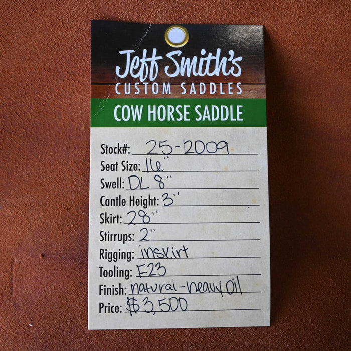 16" JEFF SMITH COW HORSE SADDLE Saddles - New Jeff Smith
