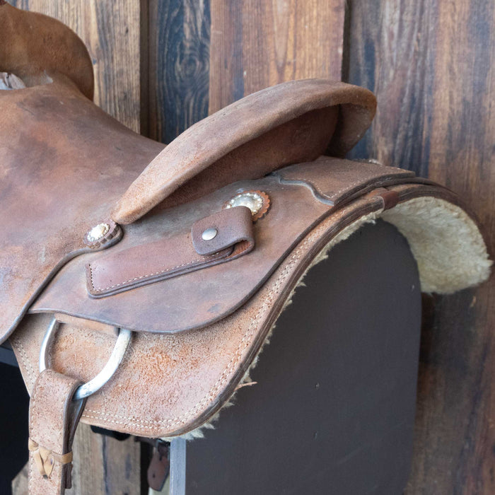16" USED CHARLIE RIDLEY RANCH CUTTER SADDLE