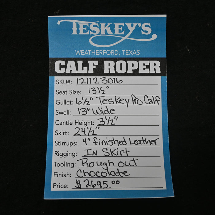 13.5" TESKEY'S CALF ROPING SADDLE