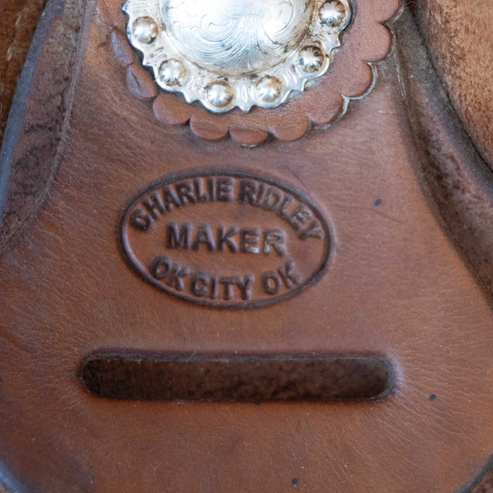 16" USED CHARLIE RIDLEY RANCH CUTTER SADDLE