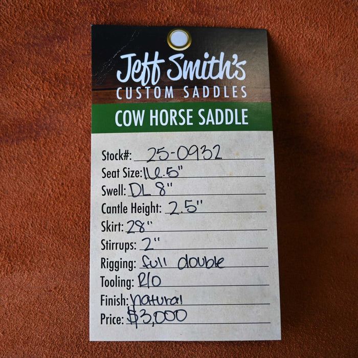 16.5" JEFF SMITH COW HORSE SADDLE