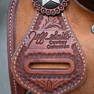 14.5" USED JEFF SMITH COWBOY COLLECTION BARREL SADDLE Saddles Jeff Smith   