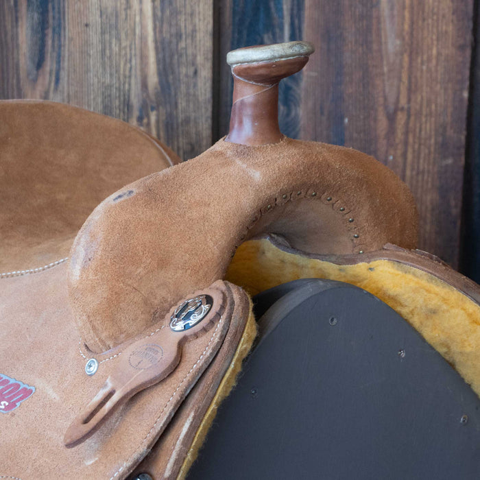 15" USED CACTUS TEAM ROPING SADDLE