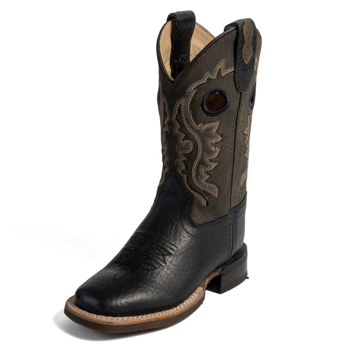 Old West Youth Black Leather Boot KIDS - Footwear - Boots Jama Corporation