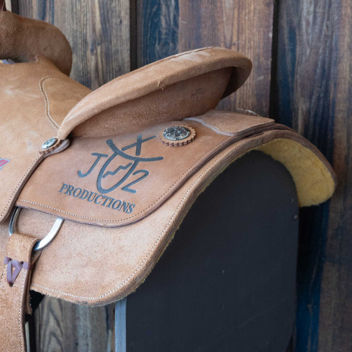 15" USED CACTUS TEAM ROPING SADDLE