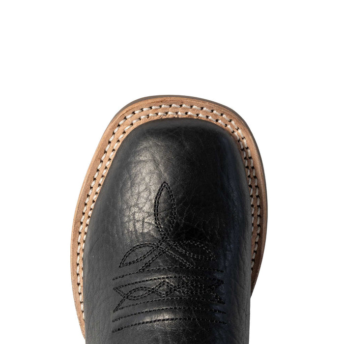 Old West Youth Black Leather Boot