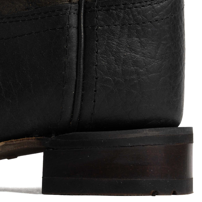 Old West Youth Black Leather Boot