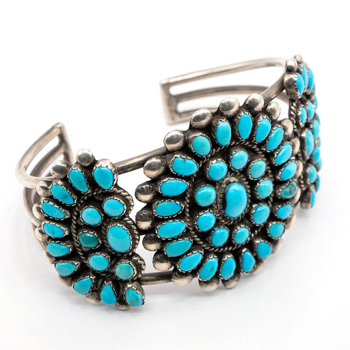 Vintage Zuni Turquoise Squash Blossom Cuff Bracelet WOMEN - Accessories - Jewelry - Bracelets MISC