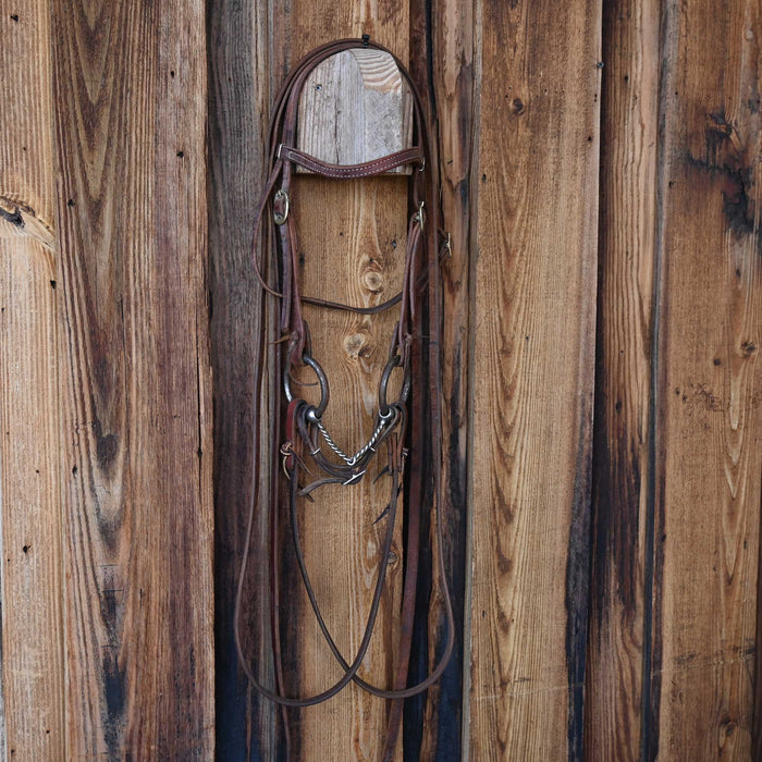 O-Ring Twisted Wire Snaffle Bridle Rig w/Browband Headstall