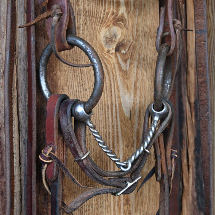 O-Ring Twisted Wire Snaffle Bridle Rig w/Browband Headstall