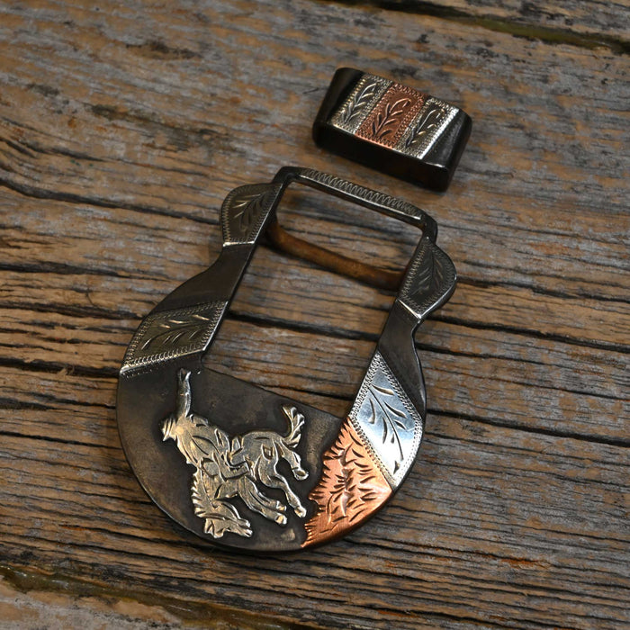 Will Daniel Buckin' Bronc 2pc. Belt Buckle