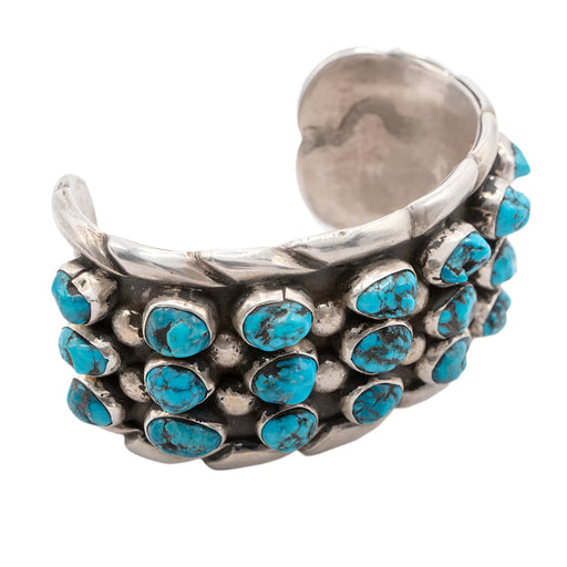 Vintage Morenci Turquoise 28 Stone Cuff Bracelet WOMEN - Accessories - Jewelry - Bracelets MISC