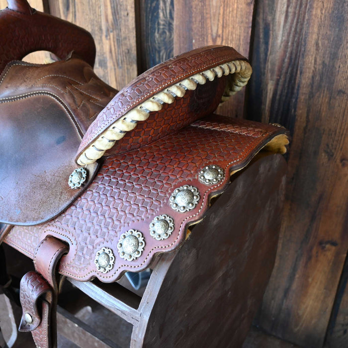13.5" USED ED AND MARTHA WRIGHT BARREL SADDLE