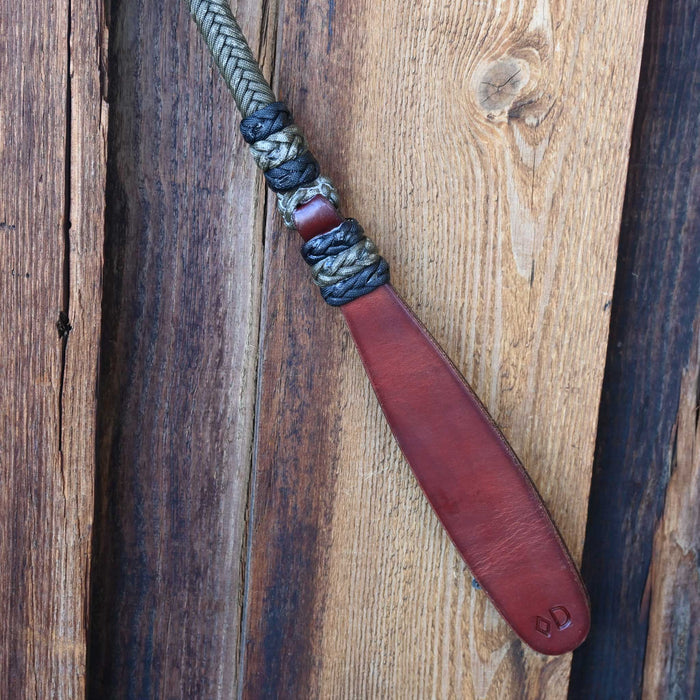 Dillon Lynch Handmade Braided Nylon 25 1/2" Quirt w/ Leather Popper