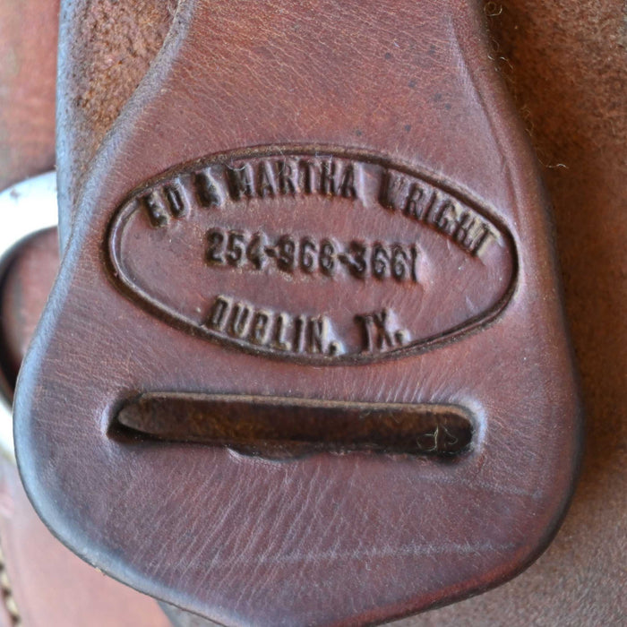 13.5" USED ED AND MARTHA WRIGHT BARREL SADDLE