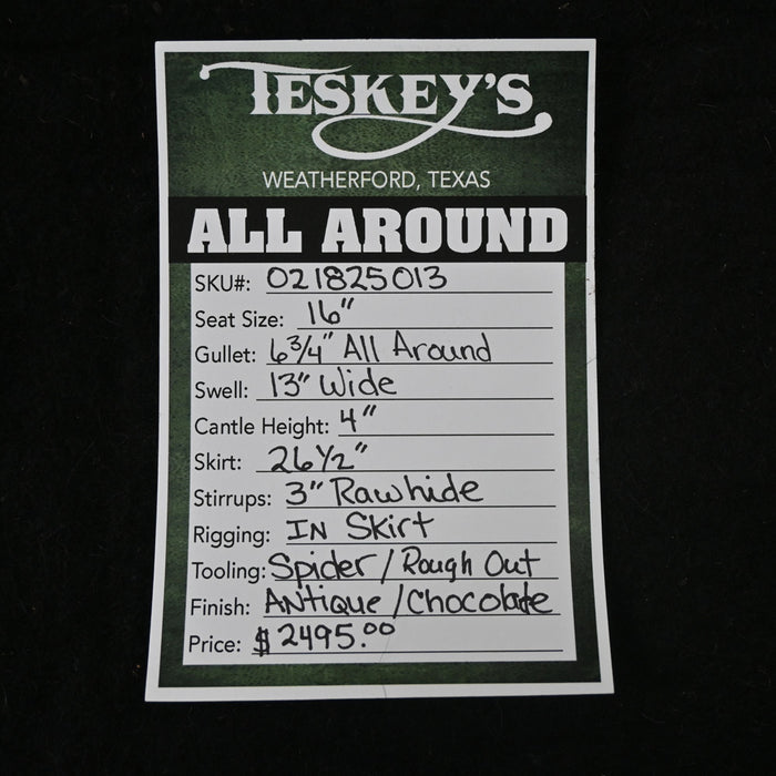 16" TESKEY'S ALL AROUND SADDLE Saddles - New Teskey's Saddlery