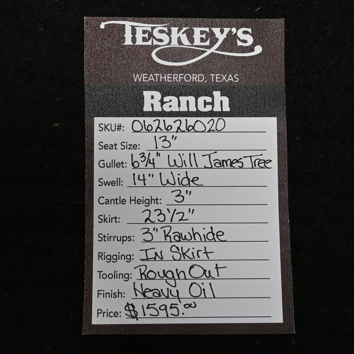 13" TESKEY'S STRIP DOWN RANCH SADDLE