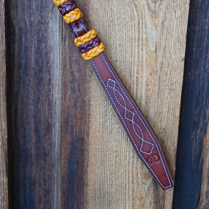 Dillon Lynch Handmade Braided Nylon 25 1/2" Quirt w/ Leather Popper