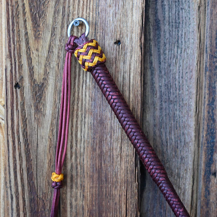 Dillon Lynch Handmade Braided Nylon 25 1/2" Quirt w/ Leather Popper