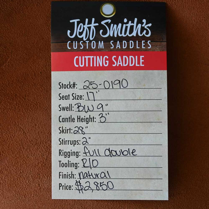 17" JEFF SMITH BUSTER WELCH CUTTING SADDLE Saddles - New Jeff Smith