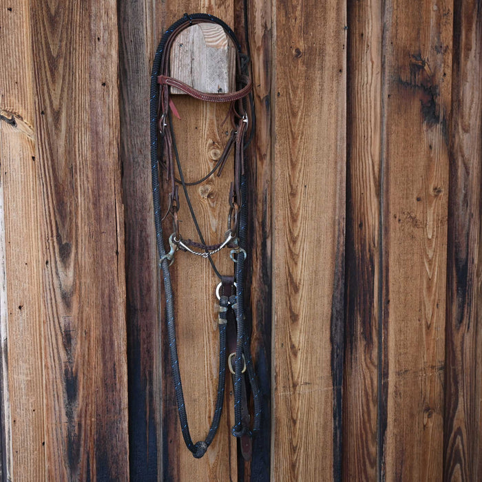 O-Ring Twisted Wire Snaffle Bridle Rig w/Browband Headstall