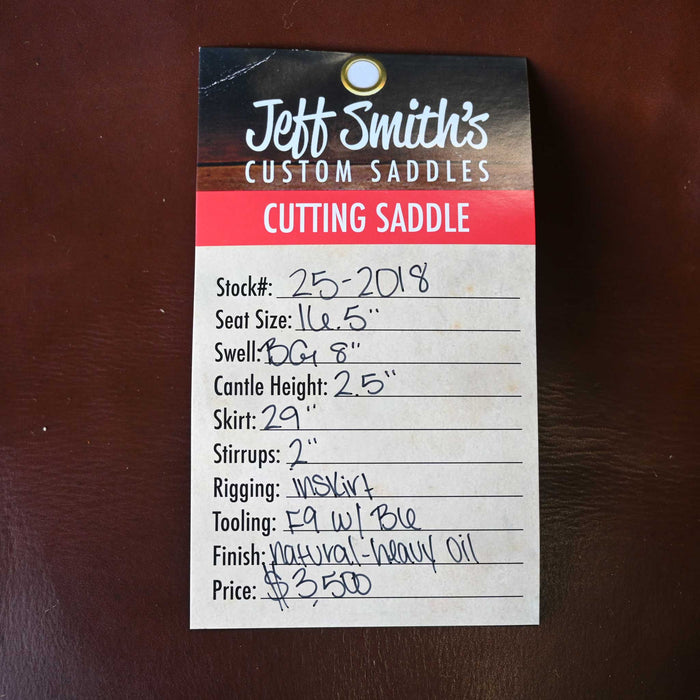 16.5" JEFF SMITH BEAU GALYEAN CUTTING SADDLE