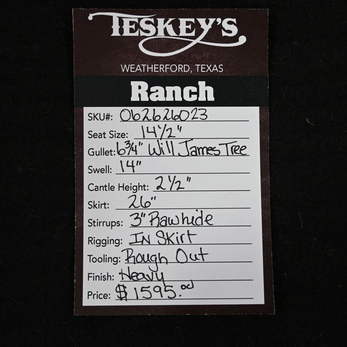 14.5" TESKEY'S STRIP DOWN RANCH SADDLE