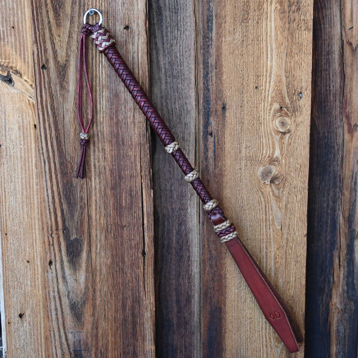 Dillon Lynch Handmade Braided Nylon 25" Quirt w/ Leather Popper