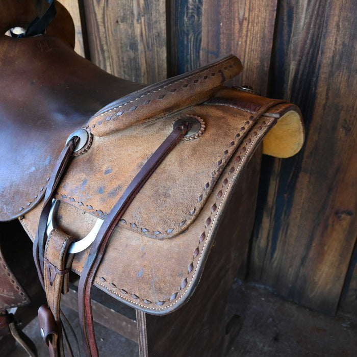 16.5" USED JEFF SMITH RANCH CUTTING SADDLE